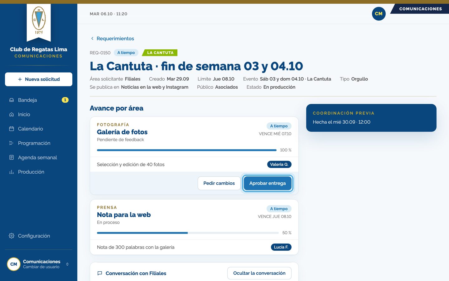 Pantalla del paso 3: Si está bien, toca «Aprobar entrega».